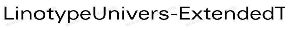 LinotypeUnivers-ExtendedThinItalic字体转换
