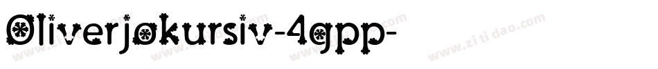 Oliverjokursiv-4gpp字体转换