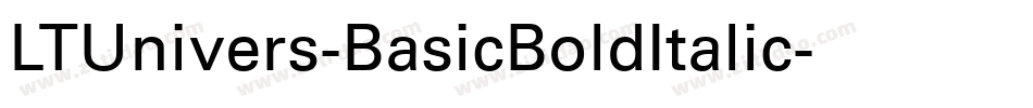 LTUnivers-BasicBoldItalic字体转换