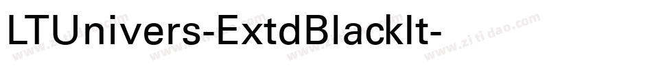 LTUnivers-ExtdBlackIt字体转换