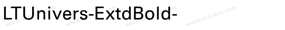 LTUnivers-ExtdBold字体转换