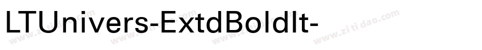 LTUnivers-ExtdBoldIt字体转换