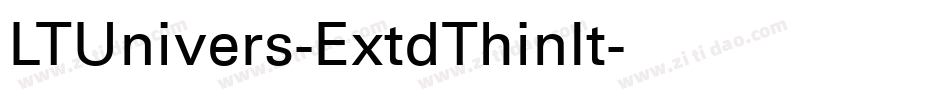LTUnivers-ExtdThinIt字体转换