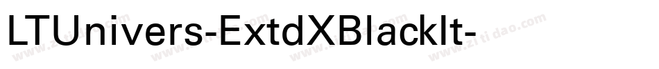 LTUnivers-ExtdXBlackIt字体转换