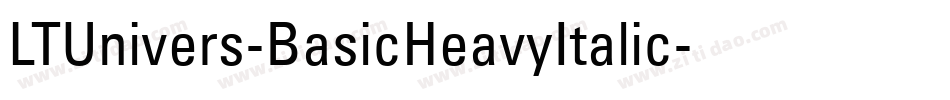 LTUnivers-BasicHeavyItalic字体转换