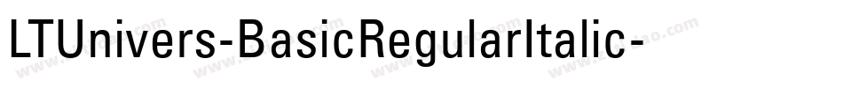 LTUnivers-BasicRegularItalic字体转换