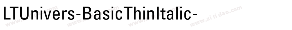 LTUnivers-BasicThinItalic字体转换