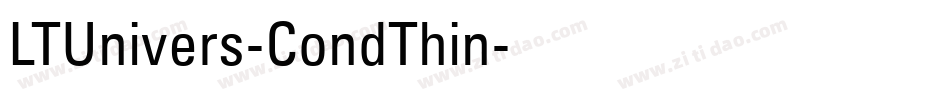 LTUnivers-CondThin字体转换