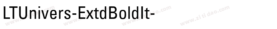 LTUnivers-ExtdBoldIt字体转换