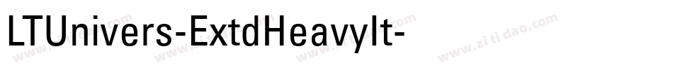 LTUnivers-ExtdHeavyIt字体转换