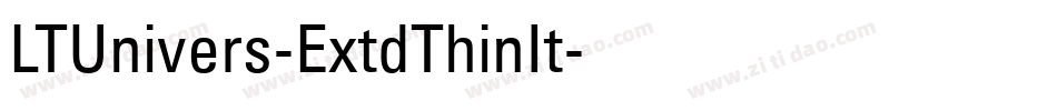 LTUnivers-ExtdThinIt字体转换