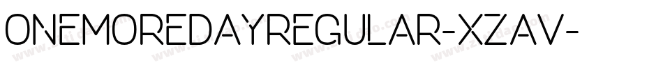 OneMoreDayRegular-xZaV字体转换
