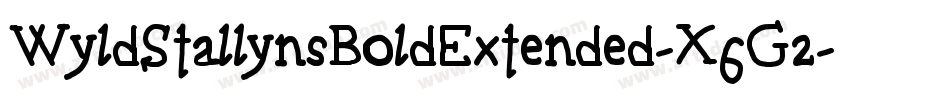 WyldStallynsBoldExtended-X6G2字体转换