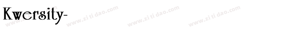 Kwersity字体转换
