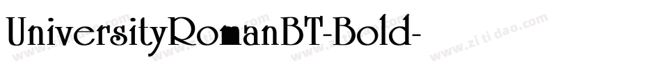 UniversityRomanBT-Bold字体转换