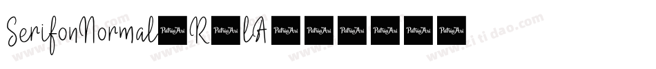 SerifonNormal-R9lA字体转换