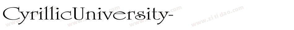 CyrillicUniversity字体转换