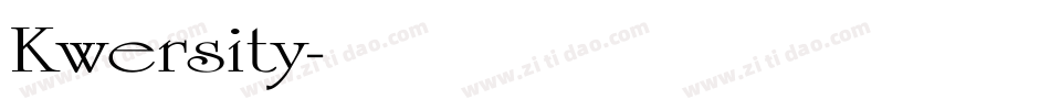 Kwersity字体转换