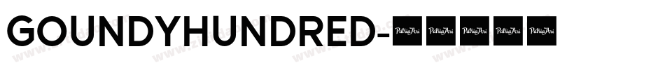 GoundyHundred字体转换
