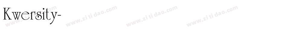 Kwersity字体转换