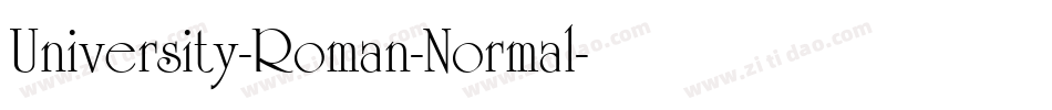 University-Roman-Normal字体转换