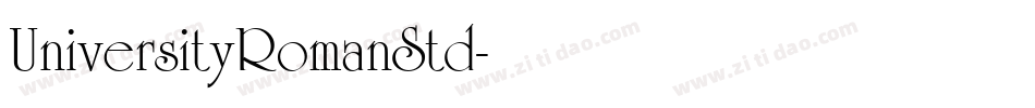 UniversityRomanStd字体转换