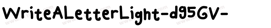 WriteALetterLight-d95GV字体转换