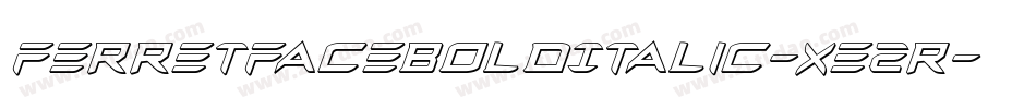 FerretFaceBoldItalic-xE2R字体转换