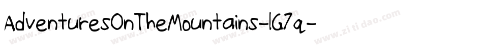 AdventuresOnTheMountains-lG7q字体转换