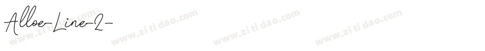 Alloe-Line-2字体转换