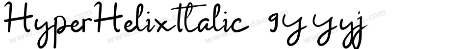 HyperHelixItalic-9YYyj字体转换