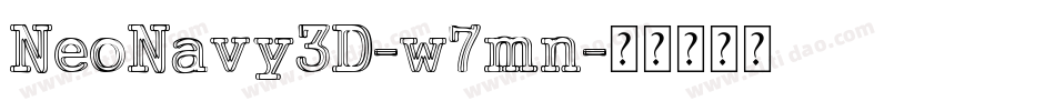 NeoNavy3D-w7mn字体转换