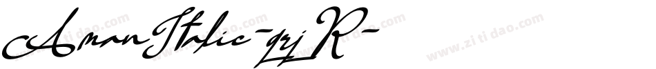 AmanItalic-grjR字体转换