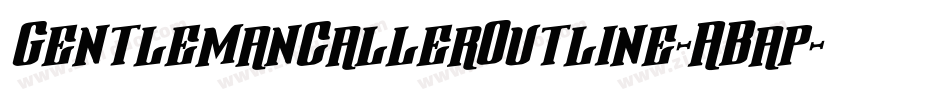 GentlemanCallerOutline-ABap字体转换