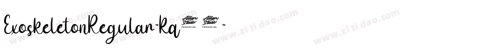 ExoskeletonRegular-Kq57字体转换