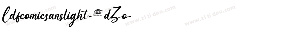 Ldfcomicsanslight-6dZo字体转换