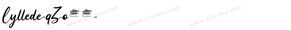 Lyllede-qZo05字体转换