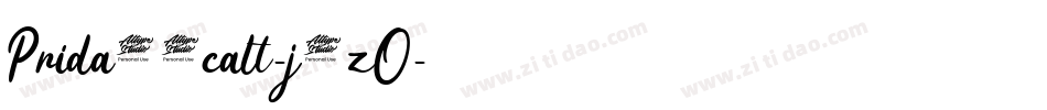 Prida02calt-j3zO字体转换