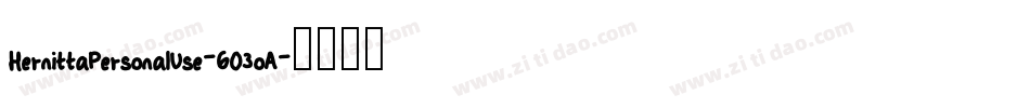 HernittaPersonalUse-GO3oA字体转换