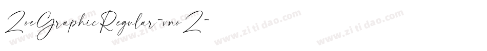 ZoeGraphicRegular-vnoZ字体转换