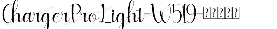 ChargerProLight-W519字体转换