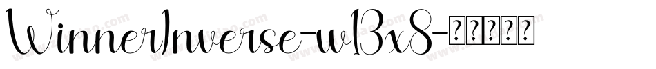 WinnerInverse-w13x8字体转换
