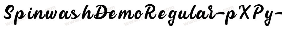 SpinwashDemoRegular-pXPy字体转换 SpinwashDemoRegular-pXPy字体转换