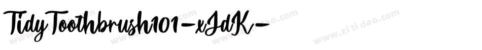 TidyToothbrush101-xJdK字体转换