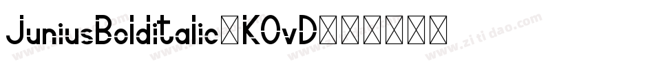 JuniusBolditalic-KOvD字体转换