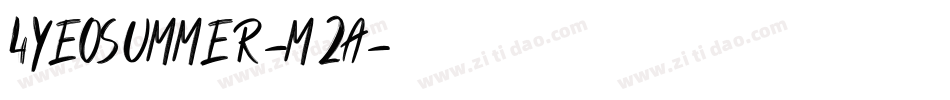 4Yeosummer-m2a字体转换