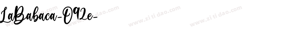 LaBabaca-O92e字体转换