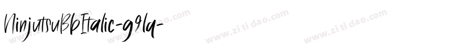 NinjutsuBbItalic-g9lq字体转换