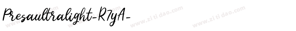 Presaultralight-R7yA字体转换