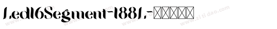 Led16Segment-188L字体转换